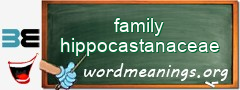 WordMeaning blackboard for family hippocastanaceae